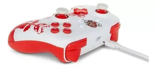 Controle Powera Com Fio Nintendo Switch Mario Red/white Cor Mario - Big House Variedades