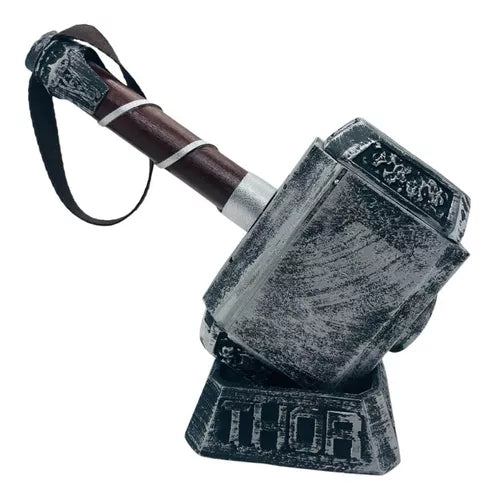 Martelo  Thor Mjolnir Com Base Colecionável Decoração - Big House Variedades Oficial